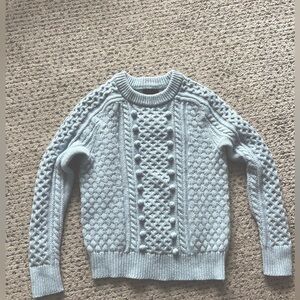 Light blue chunky wool sweater - J. Crew